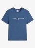 T-shirt met logoborduring - Aegean sea / blauw
