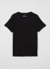 T-shirt met logoborduring - Diepzwart