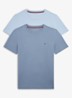 T-shirt met ronde hals in 2-pack - Sweet Blue
