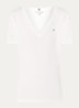 T-shirt met V-hals - Gebroken wit