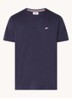 T-shirt van katoen met logo - Donkerblauw