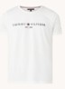 T-shirt van  katoen met logoborduring - Wit