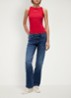 Tanktop met ribstructuur - Rood