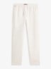Tapered fit chino in linnenblend - Gebroken wit