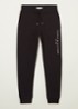 Tapered fit joggingbroek met logoborduring - Zwart