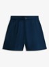 Wide leg korte broek van linnen met steekzakken - Donkerblauw