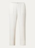 Mid waist straight fit loungebroek met steekzakken - Gebroken wit