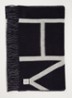 Monogram sjaal van wol 180 x 70 cm - Zwart