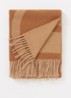 Monogram sjaal van wol 200 x 50 cm - Camel