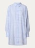 Semi-transparante longline blouse - Lichtblauw