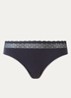 Feel of Modal slip met kant - Zwart