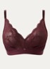 Love in Lace bralette met kant details - Bordeauxrood