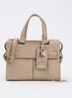 Agent Small handtas van leer - Beige