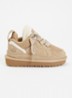 Lowmel sneaker met suède details - Donkerbeige