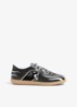 Kicky sneaker van geitenleer - Zwart