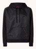 Oversized hoodie met stud - Zwart