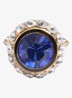 Ring met kristal - Donkerblauw