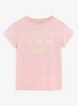 T-shirt met front- en backprint - Roze