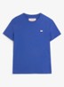 T-shirt met logoborduring - Blauw