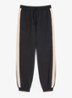 Tapered fit trackpants met steekzakken - Zwart