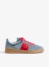 Upvillage sneaker van kalfssuède met kalfsleren details - Grijs