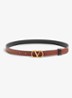 VLogo Signature reversible riem van kalfsleer - Bruin
