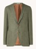 Elray slim fit colbert van linnen - Olijfgroen