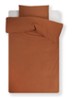 Washed Cotton katoenen dekbedovertrekset - inclusief kussenslopen - Cognac