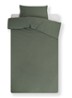 Washed Cotton katoenen dekbedovertrekset - inclusief kussenslopen - Groen