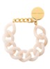 Flat Chain armband - Latte marble