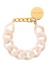 Mini Flat Chain armband - Latte marble