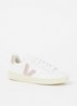 V-12 sneaker van leer met suède details - Roze