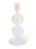 2 Bubbles kandelaar 19 cm - Transparant