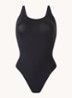 Beauty Cotton mouwloze stringbody - Zwart