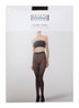 Bouquet panty met bloemenprint in 30 denier - Bruin
