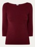 Cordoba top met boothals - Bordeauxrood