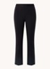 Grazia high waist flared fit cropped broek met siernaad - Zwart