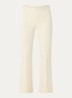 Grazia high waist flared fit cropped broek met siernaad - Ivoor