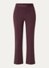 Grazia high waist flared fit cropped broek met siernaad - Aubergine