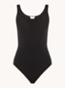 Jamaika body met ronde hals - Zwart