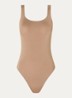 Jamaika body met ronde hals - Donkerbeige