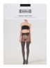 Passion Flower panty met bloemenprint in 20 denier - Diepzwart