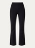 Scuba high waist flared legging met persplooi - Zwart