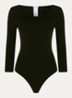 Tokio stringbody met ronde hals - Zwart