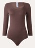 Tokio stringbody met ronde hals - Bruin