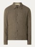 Gewatteerd overshirt in wolblend met steekzakken - Taupe