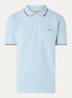 Monterey regular fit polo met logoborduring - Lichtblauw