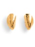 Small mussel oorstekers verguld - Goud