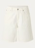 Yumi high waist wide leg korte broek van denim - Gebroken wit