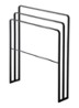 Tower handdoekrek 70 x 81 cm - Zwart